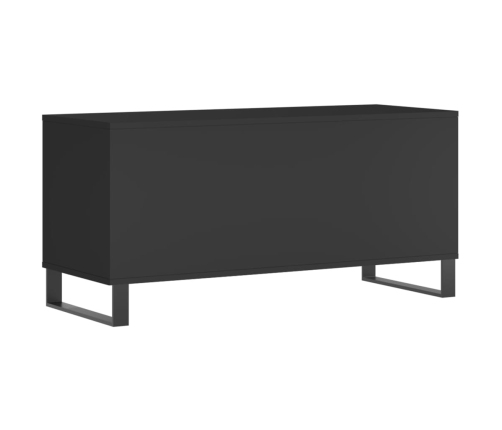 Mueble para discos madera contrachapada negro 100x38x48 cm