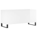 Mueble discos madera contrachapada blanco brillo 100x38x48 cm