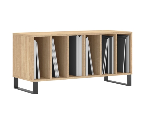 Mueble discos madera contrachapada roble Sonoma 100x38x48 cm