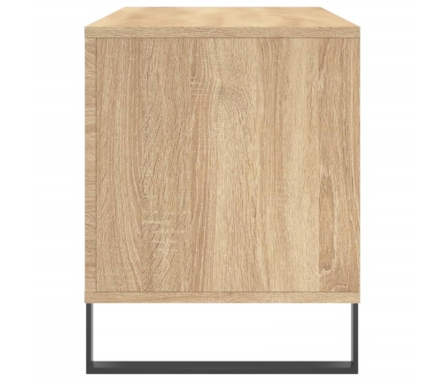 Mueble discos madera contrachapada roble Sonoma 100x38x48 cm