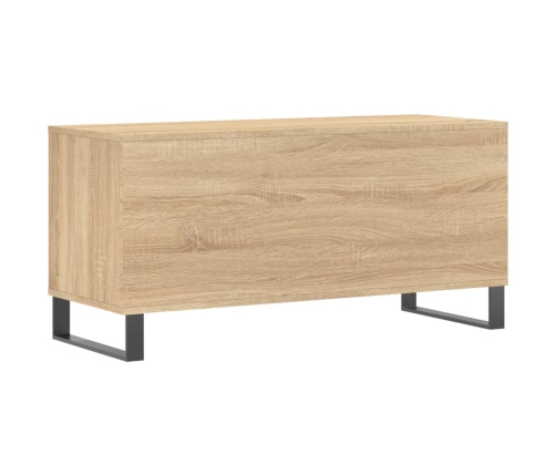 Mueble discos madera contrachapada roble Sonoma 100x38x48 cm