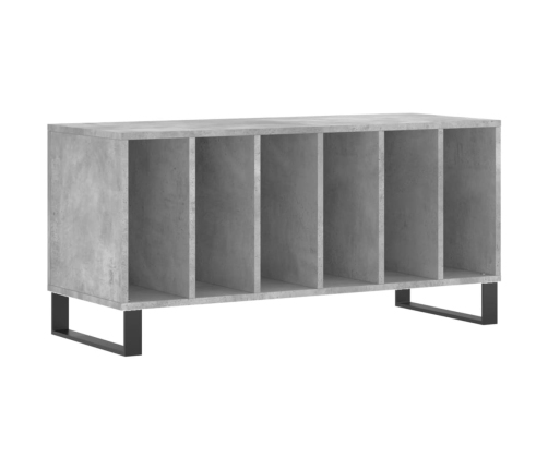 Mueble discos madera contrachapada gris hormigón 100x38x48 cm