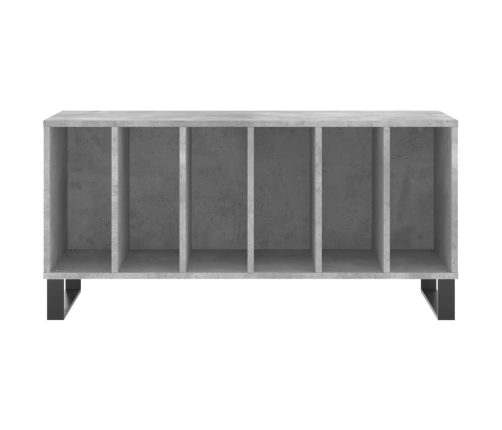 Mueble discos madera contrachapada gris hormigón 100x38x48 cm