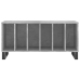 Mueble discos madera contrachapada gris hormigón 100x38x48 cm