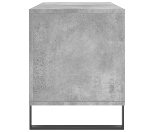 Mueble discos madera contrachapada gris hormigón 100x38x48 cm