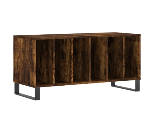 Mueble discos madera contrachapada roble ahumado 100x38x48 cm