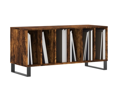 Mueble discos madera contrachapada roble ahumado 100x38x48 cm