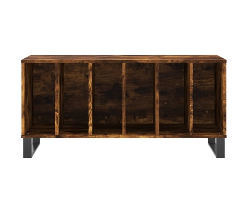 Mueble discos madera contrachapada roble ahumado 100x38x48 cm