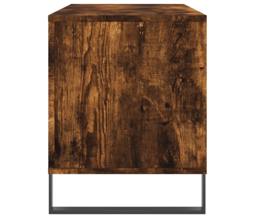 Mueble discos madera contrachapada roble ahumado 100x38x48 cm