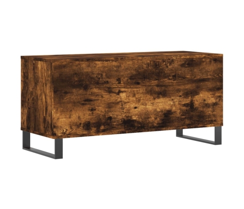 Mueble discos madera contrachapada roble ahumado 100x38x48 cm