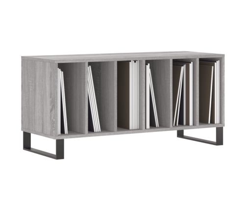 Mueble para discos madera contrachapada gris Sonoma 100x38x48cm