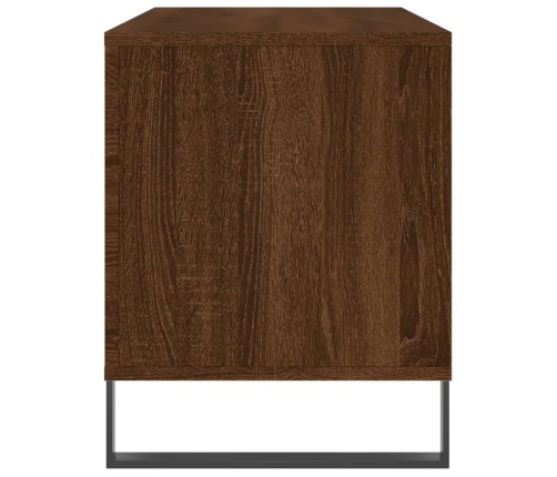 Mueble discos madera contrachapada roble marrón 100x38x48 cm