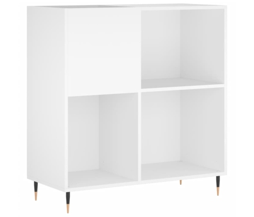 Mueble para discos madera contrachapada blanco 84,5x38x89 cm