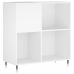 Mueble para discos madera contrachapada blanco 84,5x38x89 cm