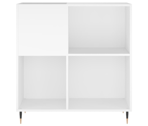 Mueble para discos madera contrachapada blanco 84,5x38x89 cm