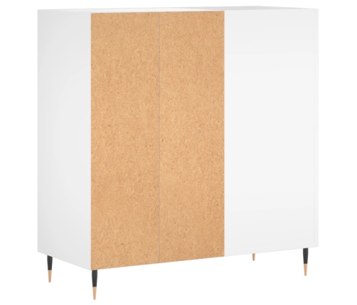 Mueble para discos madera contrachapada blanco 84,5x38x89 cm