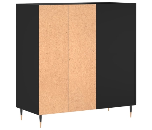 Mueble para discos madera contrachapada negro 84,5x38x89 cm