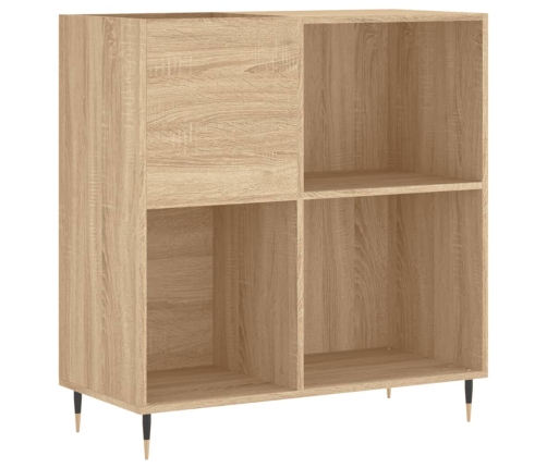 Mueble discos madera contrachapada roble Sonoma 84,5x38x89 cm