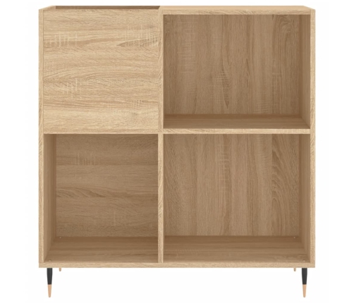 Mueble discos madera contrachapada roble Sonoma 84,5x38x89 cm