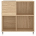 Mueble discos madera contrachapada roble Sonoma 84,5x38x89 cm