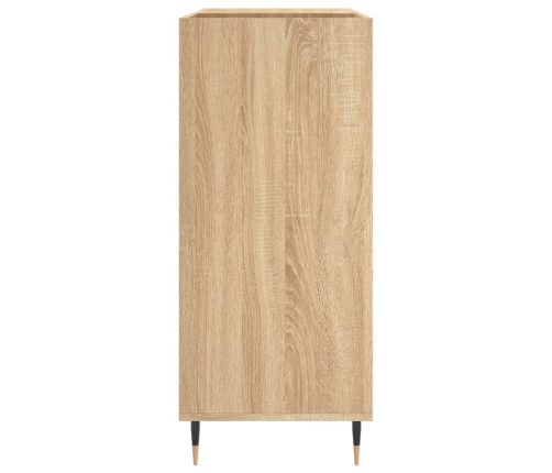 Mueble discos madera contrachapada roble Sonoma 84,5x38x89 cm