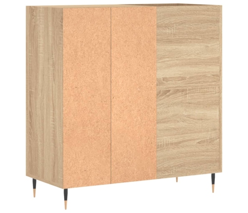 Mueble discos madera contrachapada roble Sonoma 84,5x38x89 cm