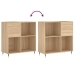 Mueble discos madera contrachapada roble Sonoma 84,5x38x89 cm