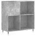 Mueble discos madera contrachapada gris hormigón 84,5x38x89 cm