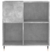 Mueble discos madera contrachapada gris hormigón 84,5x38x89 cm