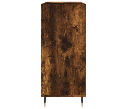 Mueble discos madera contrachapada roble ahumado 84,5x38x89 cm