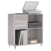 Mueble discos madera contrachapada gris Sonoma 84,5x38x89 cm