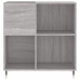 Mueble discos madera contrachapada gris Sonoma 84,5x38x89 cm