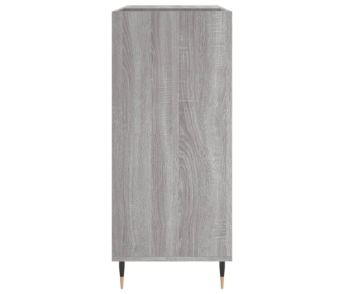 Mueble discos madera contrachapada gris Sonoma 84,5x38x89 cm