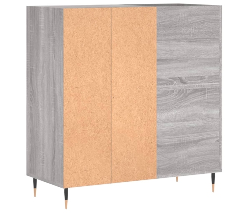 Mueble discos madera contrachapada gris Sonoma 84,5x38x89 cm