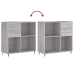 Mueble discos madera contrachapada gris Sonoma 84,5x38x89 cm