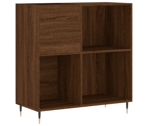 Mueble discos madera contrachapada roble marrón 84,5x38x89 cm