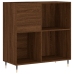 Mueble discos madera contrachapada roble marrón 84,5x38x89 cm