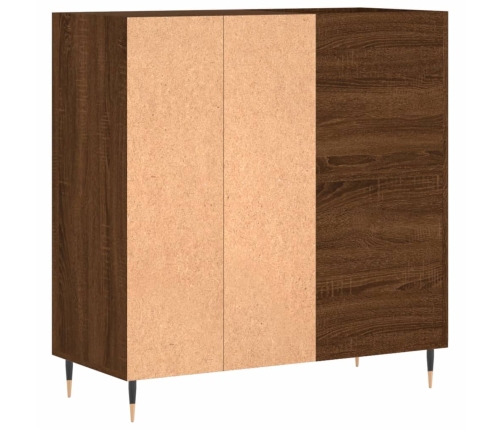 Mueble discos madera contrachapada roble marrón 84,5x38x89 cm