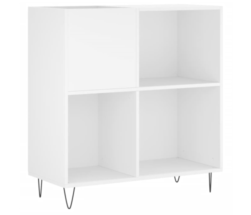 Mueble para discos madera contrachapada blanco 84,5x38x89 cm