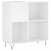 Mueble para discos madera contrachapada blanco 84,5x38x89 cm