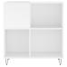 Mueble para discos madera contrachapada blanco 84,5x38x89 cm