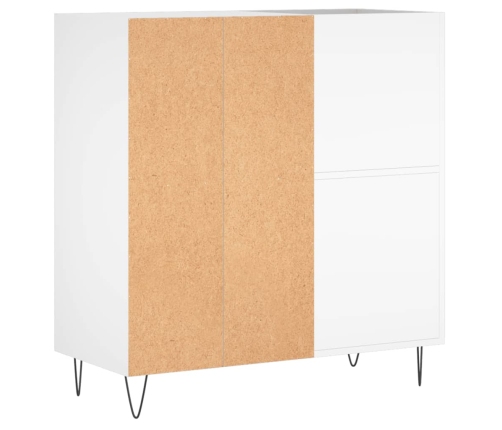 Mueble para discos madera contrachapada blanco 84,5x38x89 cm