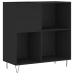 Mueble para discos madera contrachapada negro 84,5x38x89 cm