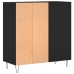 Mueble para discos madera contrachapada negro 84,5x38x89 cm