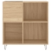 Mueble discos madera contrachapada roble Sonoma 84,5x38x89 cm