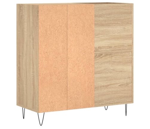 Mueble discos madera contrachapada roble Sonoma 84,5x38x89 cm