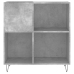 Mueble discos madera contrachapada gris hormigón 84,5x38x89 cm