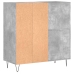 Mueble discos madera contrachapada gris hormigón 84,5x38x89 cm