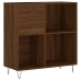 Mueble discos madera contrachapada roble marrón 84,5x38x89 cm