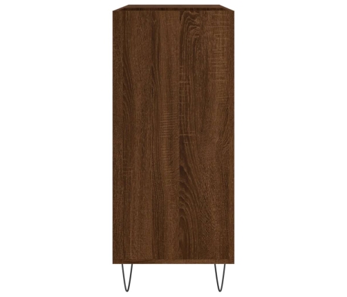 Mueble discos madera contrachapada roble marrón 84,5x38x89 cm